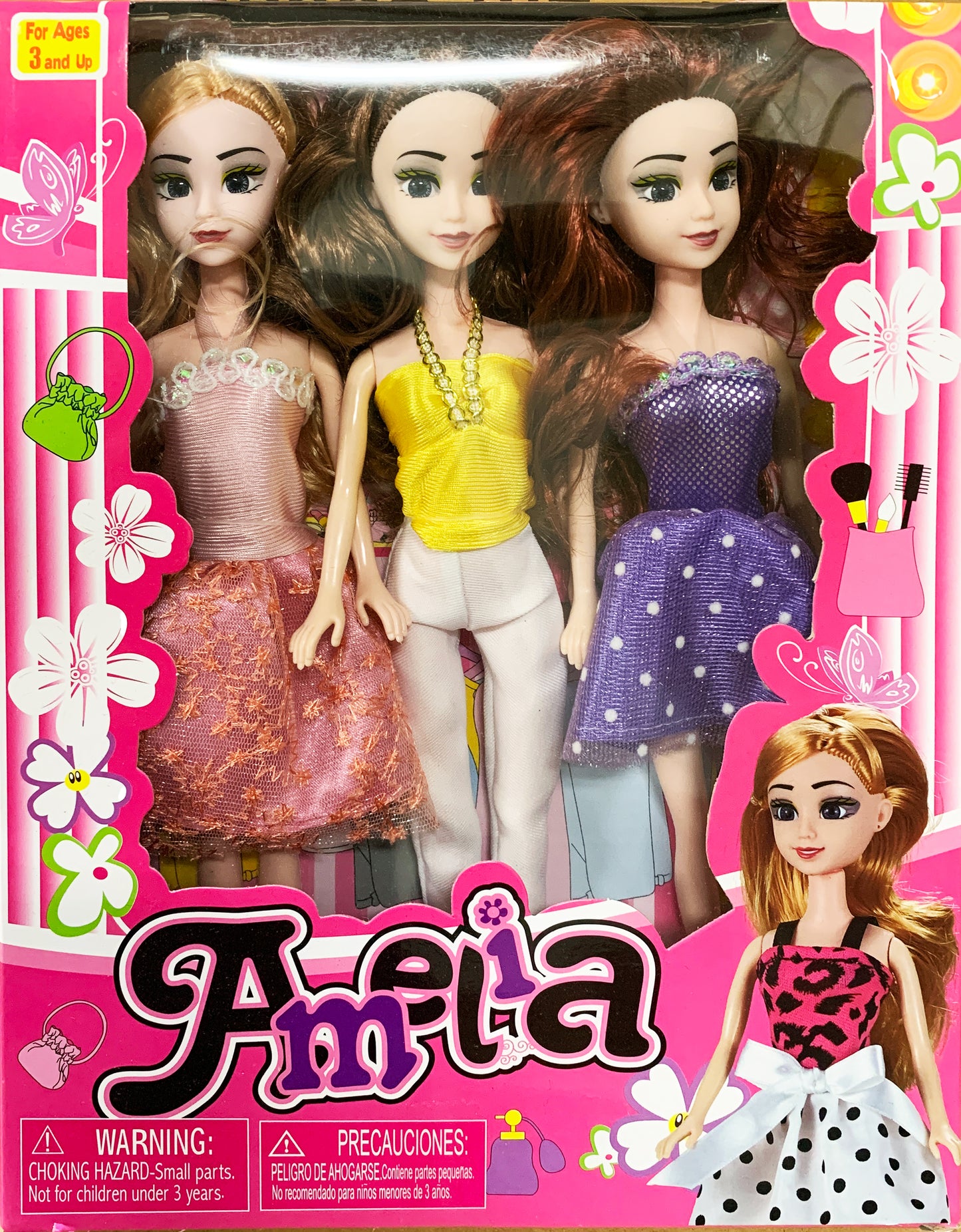 6 Dolls Set of 12-Inch Dolls Beauty Fashion Collection with Assorted Styles of Fashion Dolls