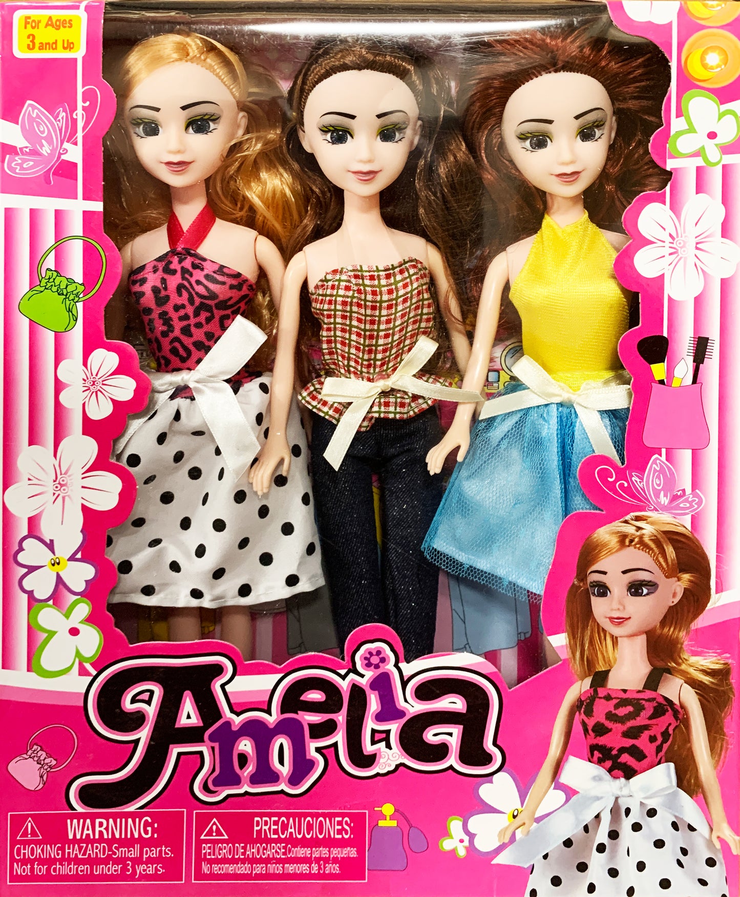 6 Dolls Set of 12-Inch Dolls Beauty Fashion Collection with Assorted Styles of Fashion Dolls