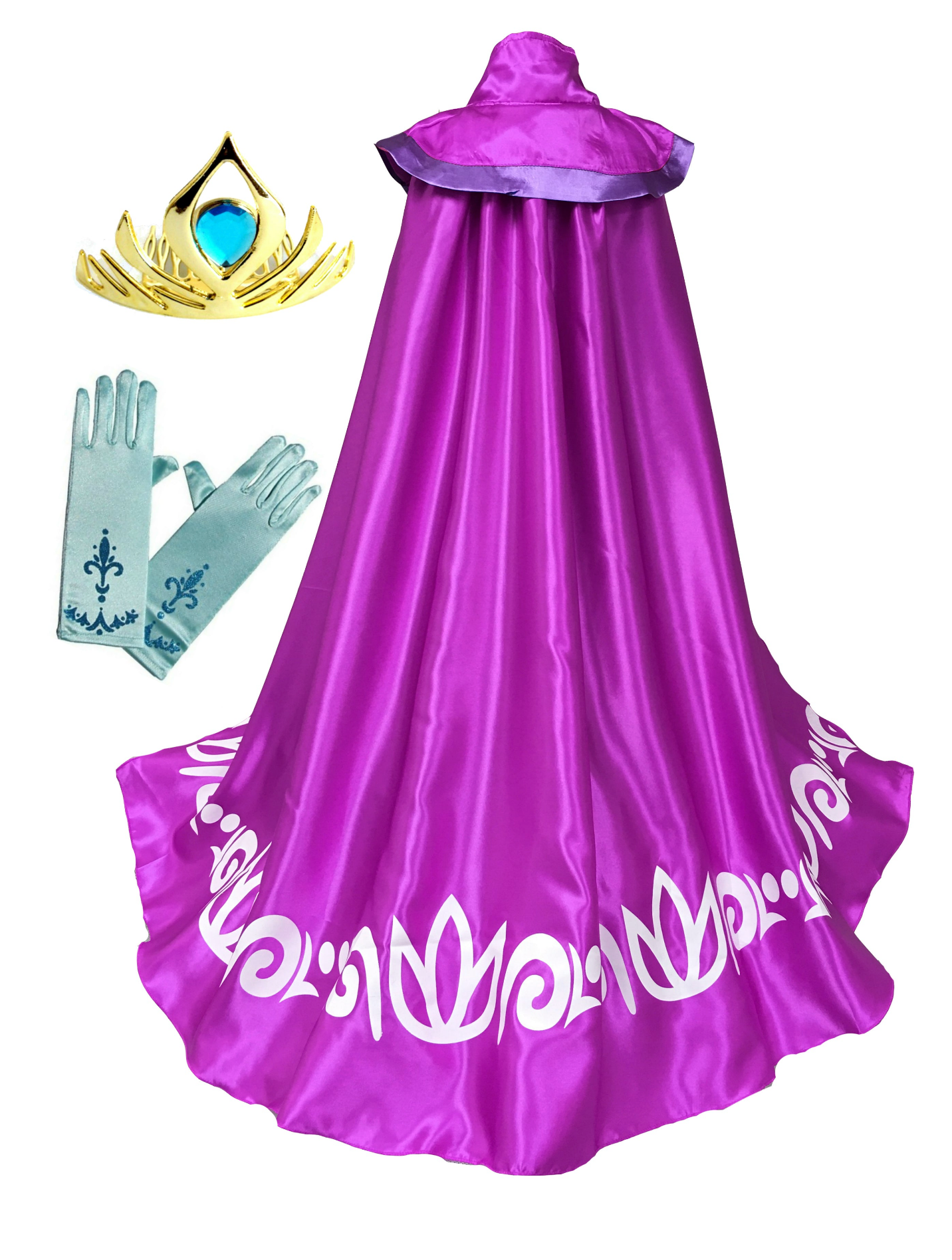 Cokos Box Girls Purple Princess Long Cape Cloak 4-5 Years